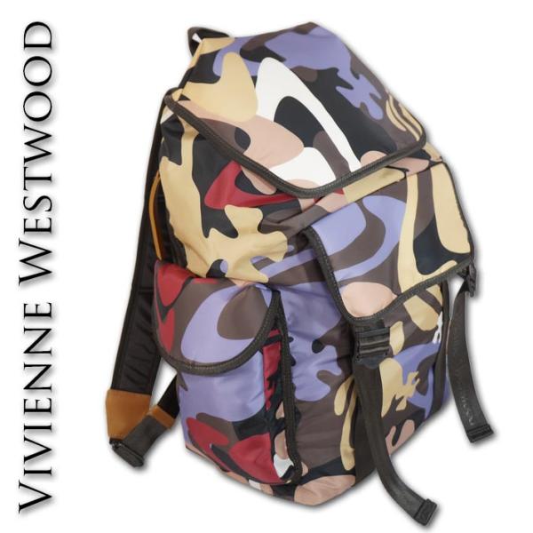 ヴィヴィアンウエストウッド Vivienne Westwood カモフラ柄 バックパック カーキ系 ...