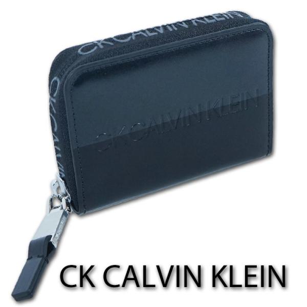 CKカルバンクライン CK CALVIN KLEIN 牛革 コインケース メンズ ブラック 黒 サン...