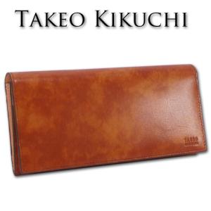 新品 タケオキクチ イタリアンレザーラウンドファスナー 長財布 　Ⓗ TAKEO KIKUCHI（タケオキクチ） イタリアンレザー ラウンドファスナー
