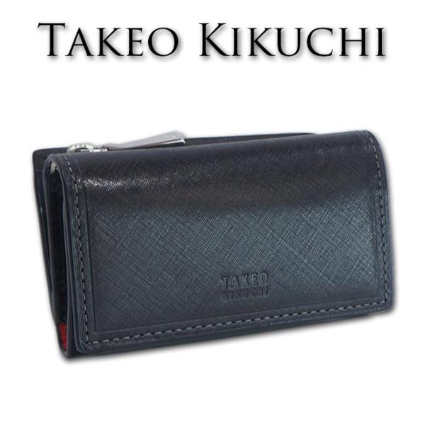 箱なし タケオキクチ TAKEO KIKUCHI 牛革 キーケース シグマ ブラック 黒 メンズ レ...