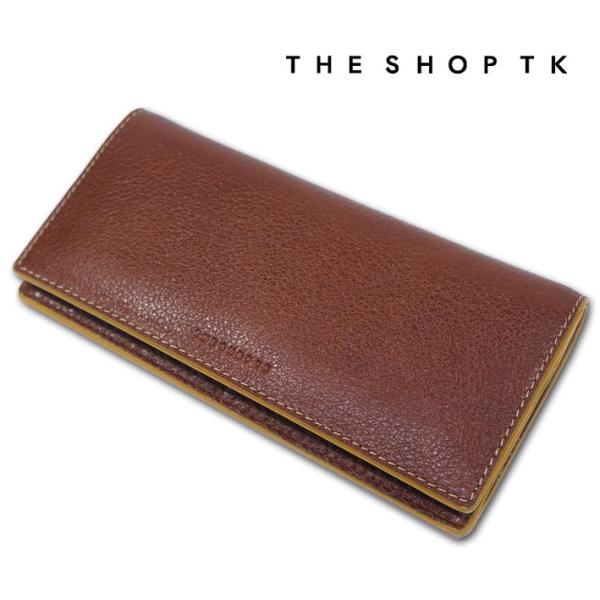 展示品 タケオキクチ THE SHOP TK 牛革 長財布 ヴィーノ メンズ ブラウン 茶 本革 レ...