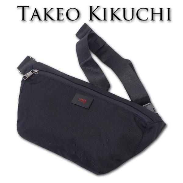 タケオキクチ TAKEO KIKUCHI 軽量 ミニマム ボディバッグ メンズ ブラック 黒 新品 ...