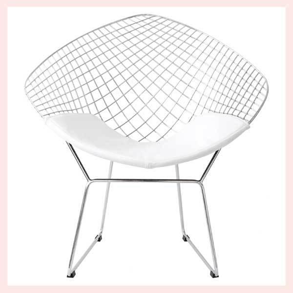 Diamond Chair ダイヤモンドチェア／ホワイト　PCK-021N-WH 