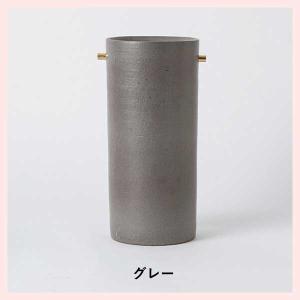 HIJICA TEOKE vase（L）／グレー 日本製 信楽焼 花瓶　HJC-01GY｜sshana