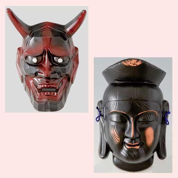 吉祥面　（小）　ハンニャor弥勒菩薩／２種類　S09-170,S09-172