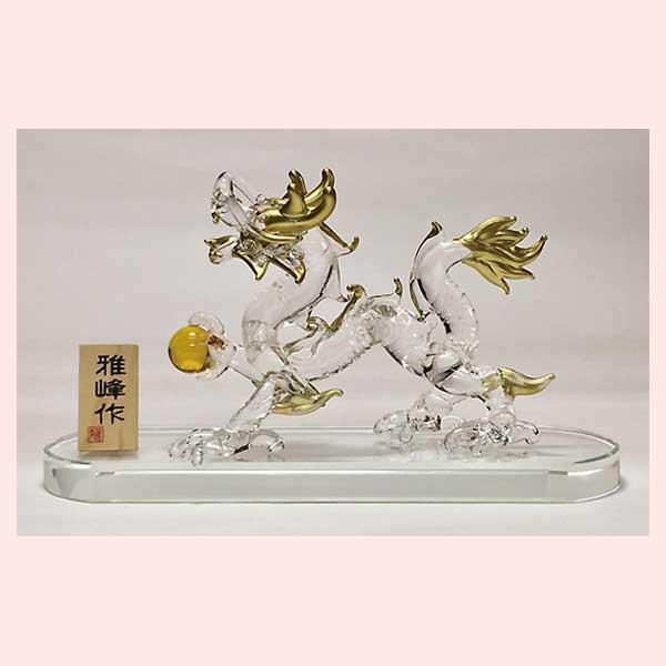 クリスタル　風水龍置物（総手造り龍）　MG181