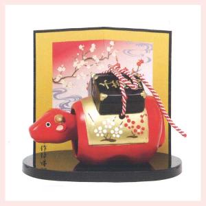 万両ベコ（1尺）日本のお土産会津張子赤べこ 約 37.0×23.0×15.0（cm