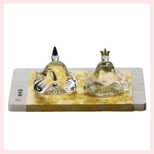 金彩　硝子雛飾り　※ガラス細工,置物,ひなまつり,雛祭り,ひな人形,雛人形