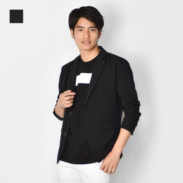 サマージャケット メンズ 春夏秋 テーラードジャケット 細め タイト カジュアル アウター ストレッ...