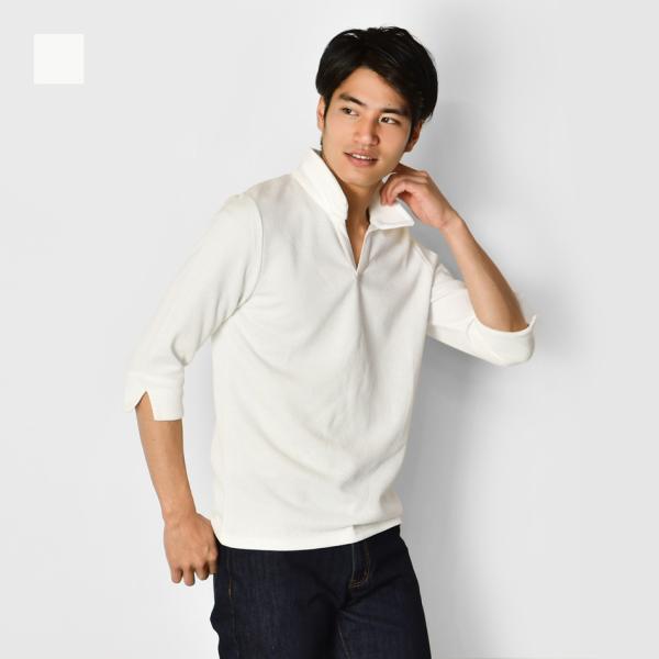 ポロシャツ メンズ イタリアンカラー 7分袖 春夏秋 スキッパー モード系 BITTER ビター 無...