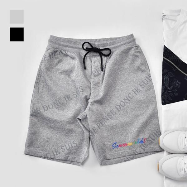 ハーフパンツ メンズ ショートパンツ プリント ロゴ 総柄 刺繍 ストリート サーフ オラオラ モー...