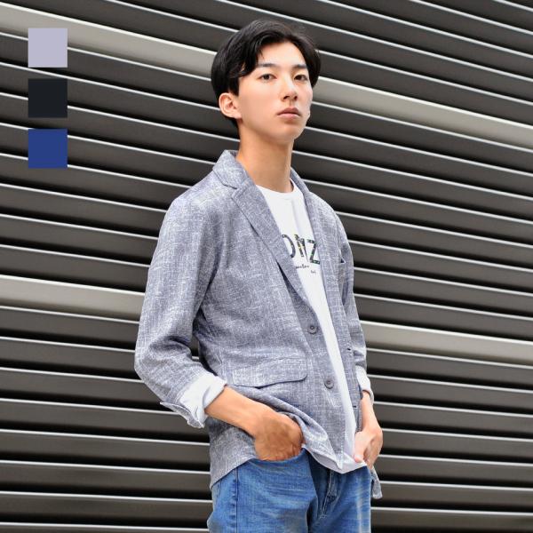 ジャケット メンズ 大きいサイズ ストレッチ テーラード 春夏秋冬 黒 紺 グレー ブラック ネイビ...