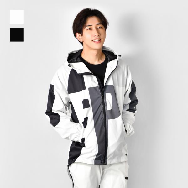 マウンテンパーカー メンズ マンパー ウィンドブレーカー 春秋冬 撥水 ロゴ アウトドア 釣り キャ...