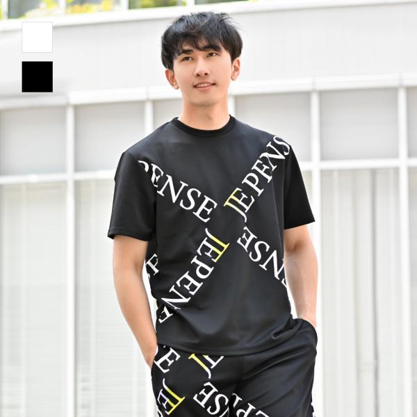 tシャツ メンズ カットソー 半袖 ロゴ 刺繍 ポンチ クルーネック サーフ系 オラオラ系 お兄系 ...