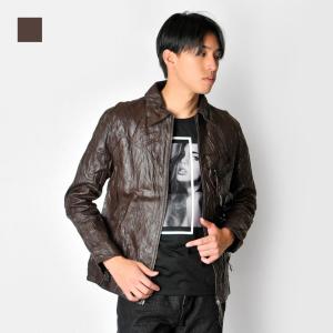 レザージャケット メンズ 本革 ラムレザー 羊革 ブラック 黒 M L XL 2L