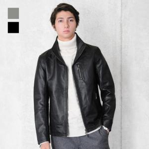 レザージャケット メンズ 本革 ラムレザー 羊革 ブラック 黒 M L XL 2L