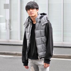 中綿ダウンベスト メンズ 秋冬 フード付 グレー ネイビー チャコール ブラック M L Xl Ll 2l Evolution エボリューション Hk エイチケー メンズジャケット バッグ 鞄 のhk 通販 Yahoo ショッピング