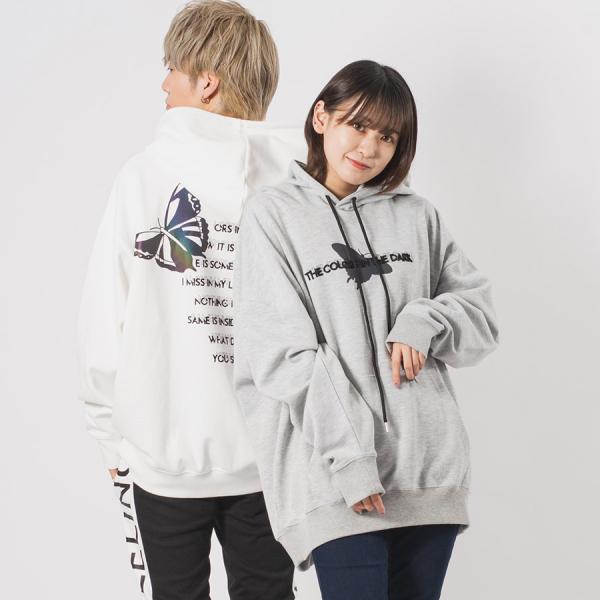 CVCビッグシルエットリフレクターパーカー メンズ ビッグシルエット オーバーサイズ ストリート系 ...