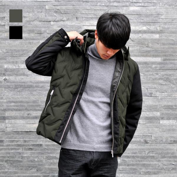 ダウンジャケット メンズ 中綿ダウンジャケット シームレス 撥水加工 防寒 暖かい ミリタリージャケ...