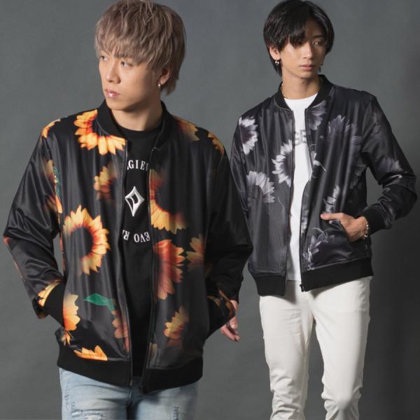 花柄プリントMA-1