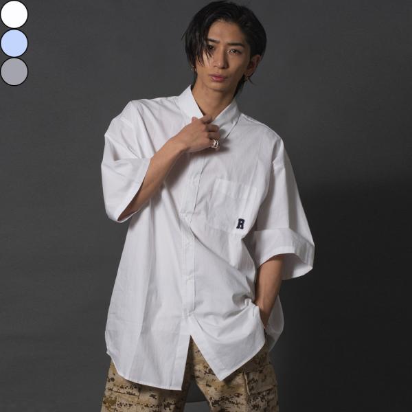 オックス半袖ビッグオーバーシャツ