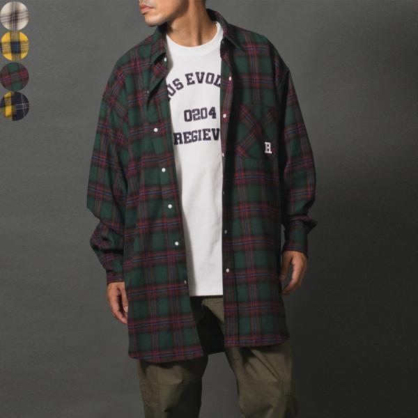 ネルチェックオーバーシャツ