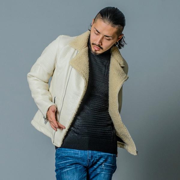 ムートンコート メンズ 暖かい 秋 冬 ホワイト 白 ブラック 黒 S M L XL 2L LL ム...