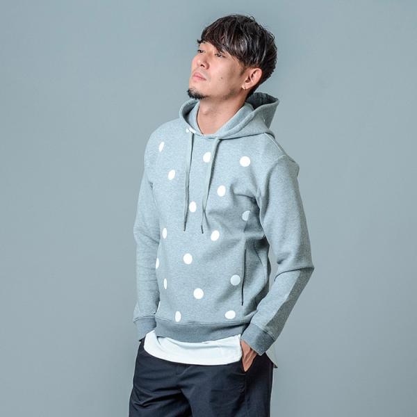 パーカー メンズ 春 秋 冬 白 黒 ホワイト グレー ブラック S M L XL 2L LL ドッ...