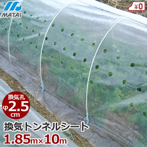 換気トンネルシート 1.85m×10m トンネルシート 保温ビニール 保温フィルム 換気不要 換気孔...