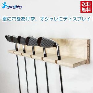 ゴルフクラブ ラック 壁掛け 収納 ディスプレイ 耐荷重5kg 無塗装 石膏