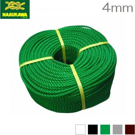 ロープ ポリエチレンロープ 4mm×50m 5色 ポリロープ PEロープ 生川
