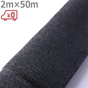 シンセイ ロール式 遮光ネット 2m×50m 遮光率90% 厚手 黒 [寒冷紗