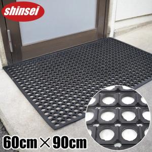 滑り止めマット 屋外 雪 ラバーマット 玄関 600×900×12mm ゴムマット
