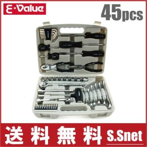 工具セット 家庭用 ツールセット E-Value ETS-60G ケース付 日曜大工