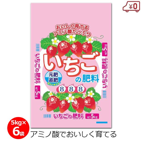 いちごの肥料 8-8-8 5kg×6袋 30kg 肥料 イチゴ 専用肥料 粒状 アミノ酸配合 畑 農...