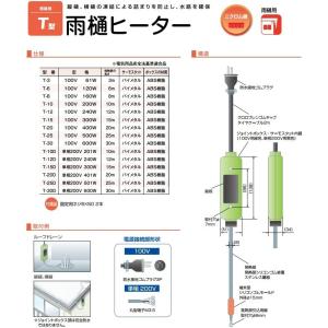 電熱産業 雨樋ヒーター 凍結防止帯 T 8 長さ8m 凍結防止帯 100v 庭 ガーデニング 排水路 雨樋ヒーター ルーフドレーン 雨どい 保温 露出配管 Dennetsu T8 S S Net