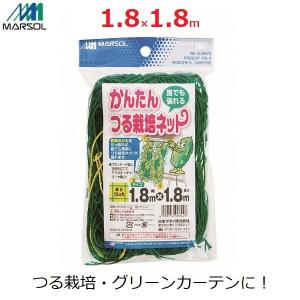 かんたんつる栽培ネット グリーンカーテン 10cm角目 1.8×1.8m ゴーヤ マルソル｜ssnet