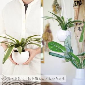 フェイクグリーン マクラメハンギングタイプ 人...の詳細画像3