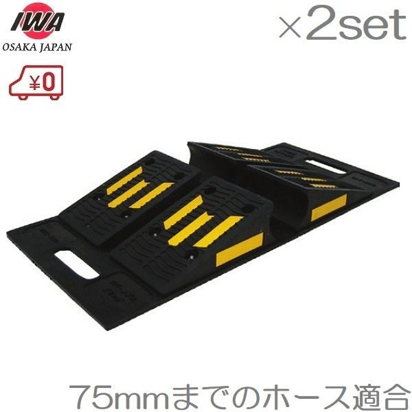 岩崎製作所 ホースブリッジ 2個セット ホース保護カバー ホースプロテクター 消防ホース 散水ホース...