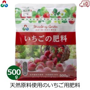 いちごの肥料 有機肥料 500g いちご 肥料 国産 有機栽培 元肥 追肥 天然原料 家庭菜園 家庭用 朝日アグリア
