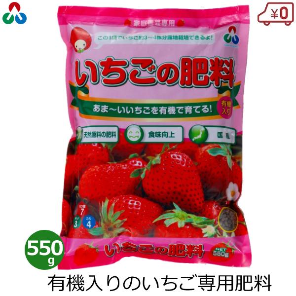 いちごの肥料 肥料 550g いちご 専用肥料 有機入り 有機配合肥料 国産 家庭菜園 家庭用 朝日...