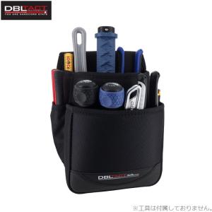 DBLTACT 2段腰袋 工具袋 腰袋 DT-02-BK 工具 工具入れ 収納 収納袋 ベルト 電工 おしゃれ かっこいい 黒 ブラック