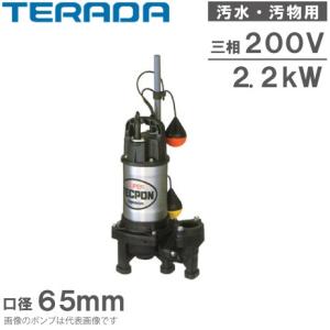 テラダポンプ 水中ポンプ 100V 200V 自動 フロート付 汚物用 排水