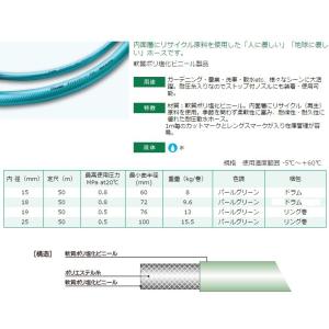 十川 散水ホース 25mm×50m 防藻エコグ...の詳細画像1