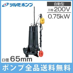 ツルミ 水中ポンプ 自動 汚水 汚物用 排水ポンプ 65UA2.75 0.75KW/200V 家庭用 浄化槽 農業用 給水 電動｜ssnet