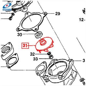 ツルミポンプ 水中ポンプ U型 羽根車 インペラ 50U2.75/50UA2.75/50UW2.75 鶴見ポンプ 部品 パーツ｜ssnet