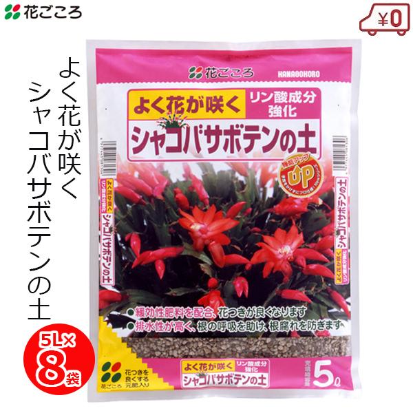 培養土 シャコバサボテンの土 5L×8袋 40L シャコバサボテン 多肉植物 室内 家庭用 園芸 花...