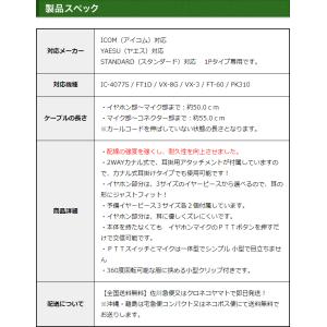アイコム用 イヤホンマイク 1ピン 3.5φ ...の詳細画像4