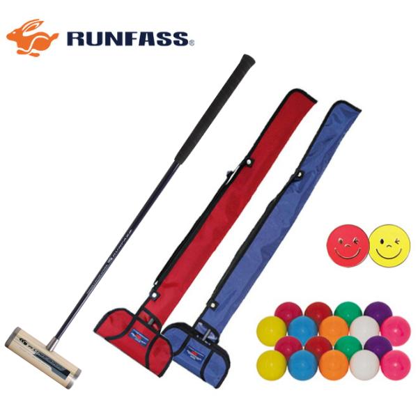 NEW マレットゴルフ スティック ランファス RUNFASS F-603 4点セット ボール2個付...