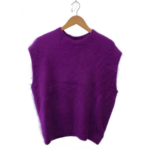 AMERI◆アンゴラ混ニットベスト/FREE/ナイロン/PUP/01220171040